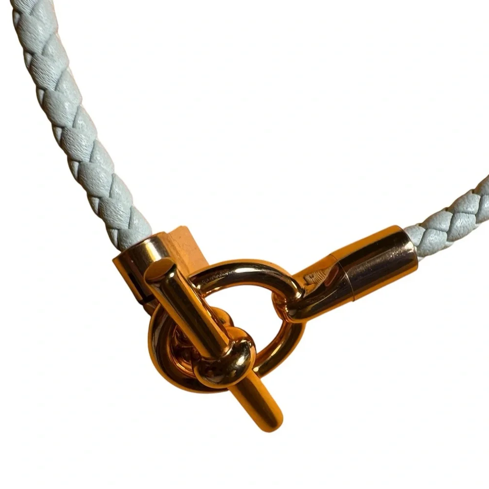 Hermes Glenan Leather Toggle Bracelet with COA